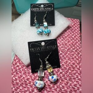 2 pairs new facets 5th avenue earrings